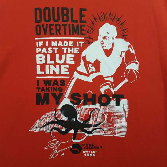 MOLSON CANADIAN Tee Shirt Large US L EDMONTON OILERS Hockey 1996 Steve Yzerman - Picture 5 of 12